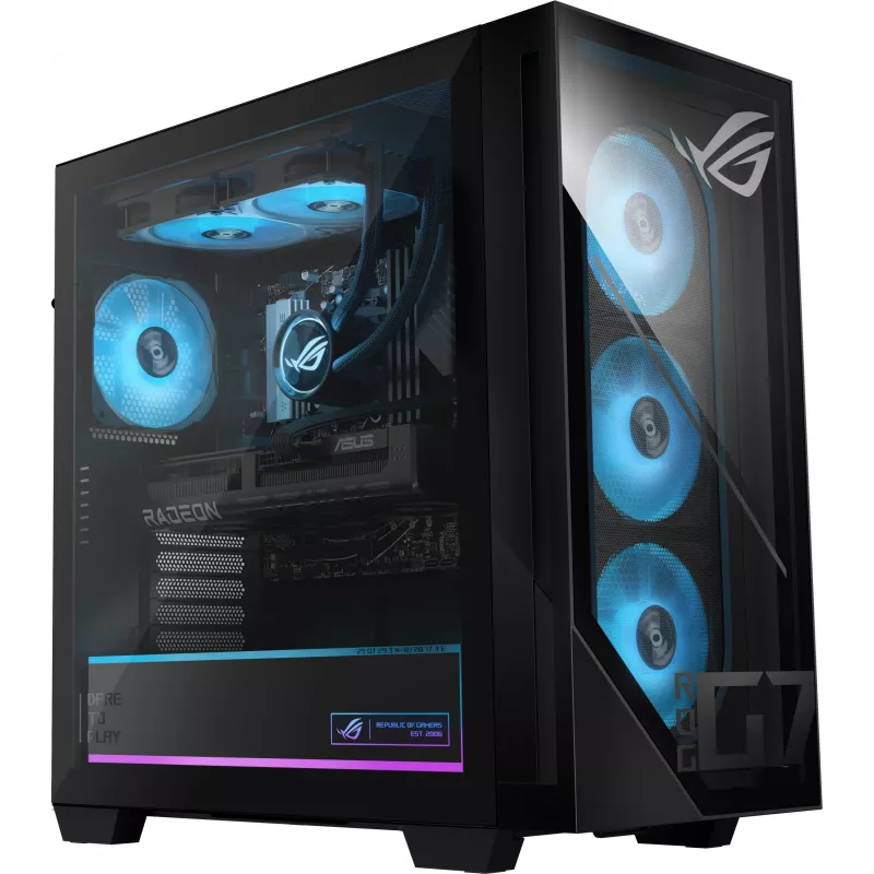 ASUS ROG GM700 žaidimų kompiuteris - AMD Ryzen 7-9800X3D, 32GB DDR5, 2TB SSD, AMD Radeon RX 9070 XT, Windows 11 Home