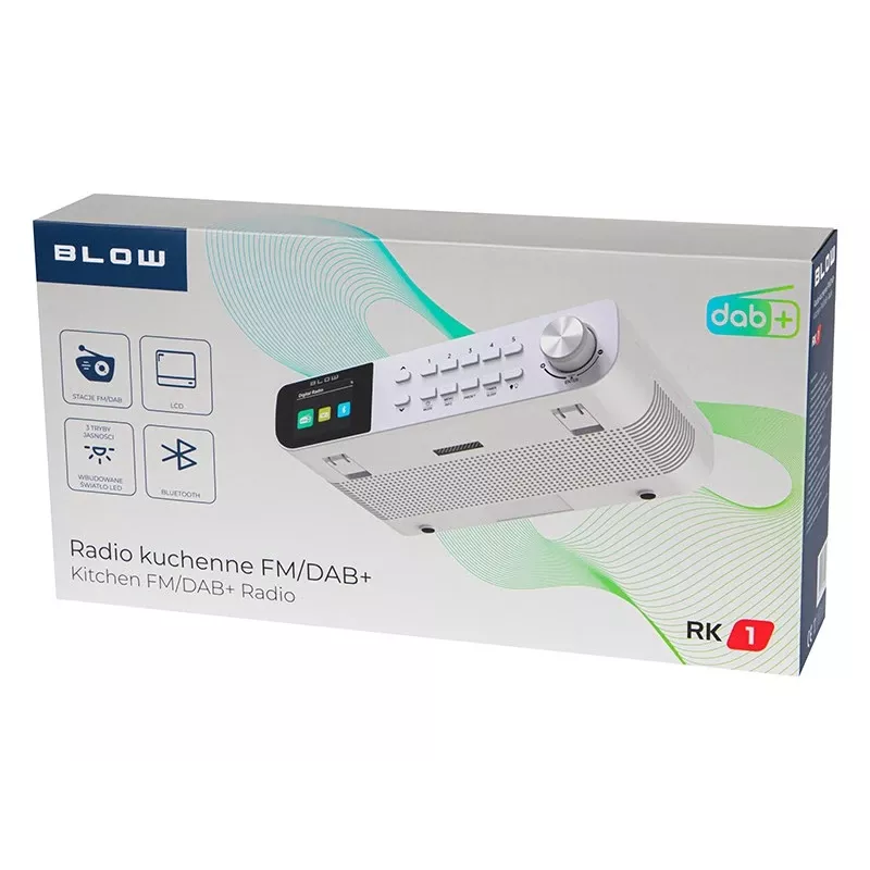 BLOW RK1 Virtuvinis Radijas FM/DAB+ Baltas