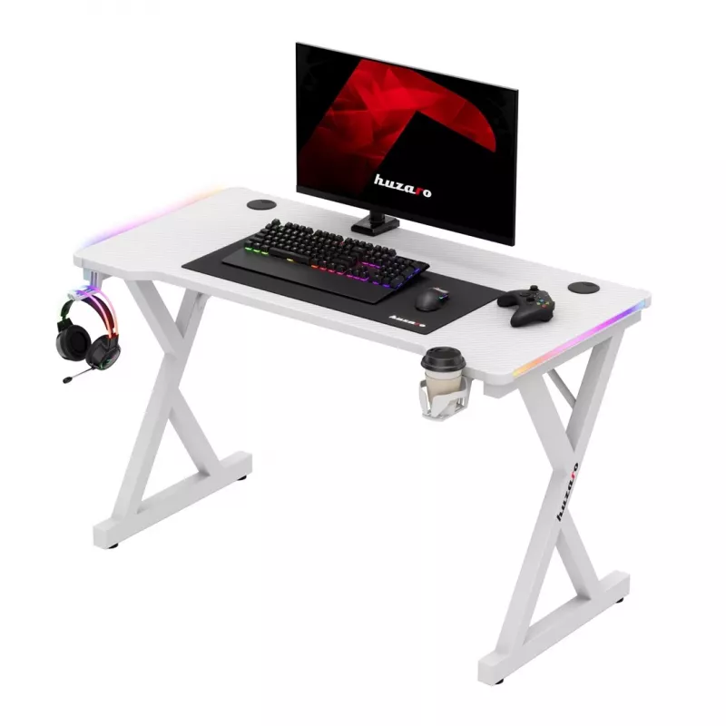HUZARO HERO 2.3 RGB WHITE Gaming Desk