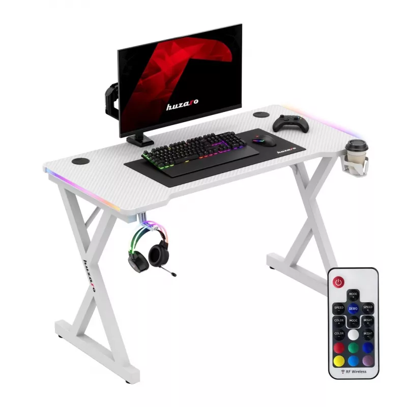 HUZARO HERO 2.3 RGB WHITE Gaming Desk