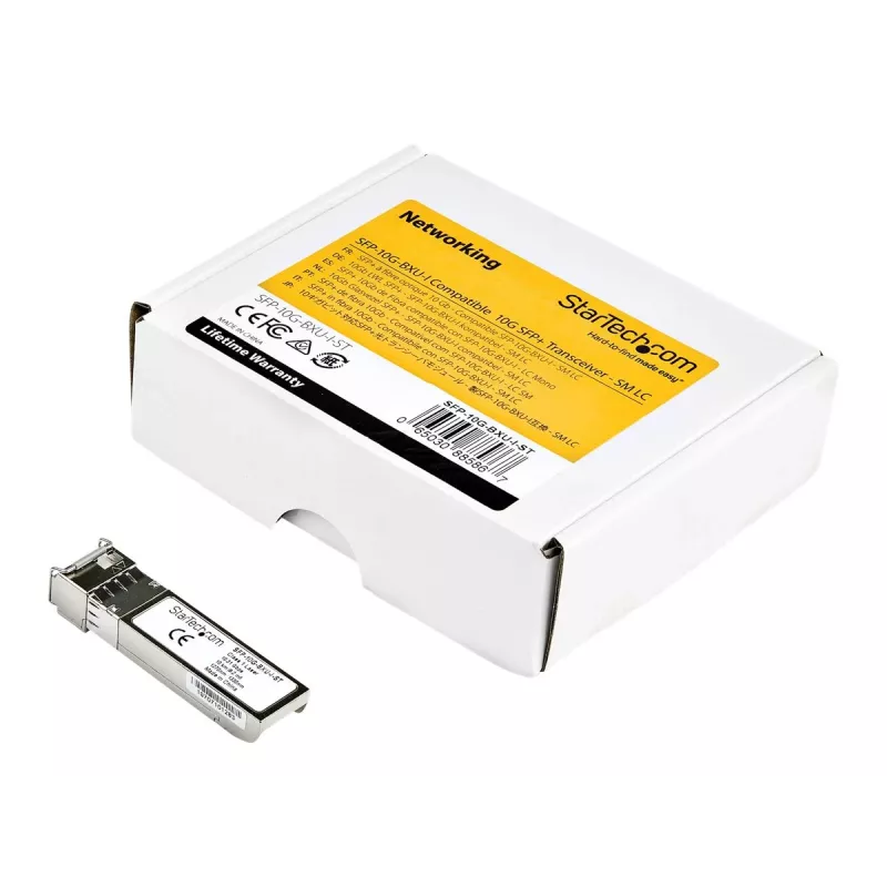 StarTech.com SFP-10G-BXU-I-ST SFP+ Transceiver Module - Cisco Compatible - 10 Gbps - 10 km - Single Mode - LC