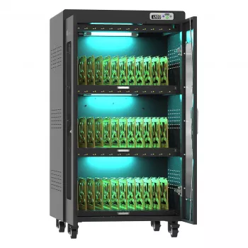 GoodConnections ANTARES PRO N36C Nešiojamųjų Kompiuterių Įkrovimo Vežimėlis iki 15,6 inch USB-C 65W PD3.0 UVC Dezinfekcija Juodas