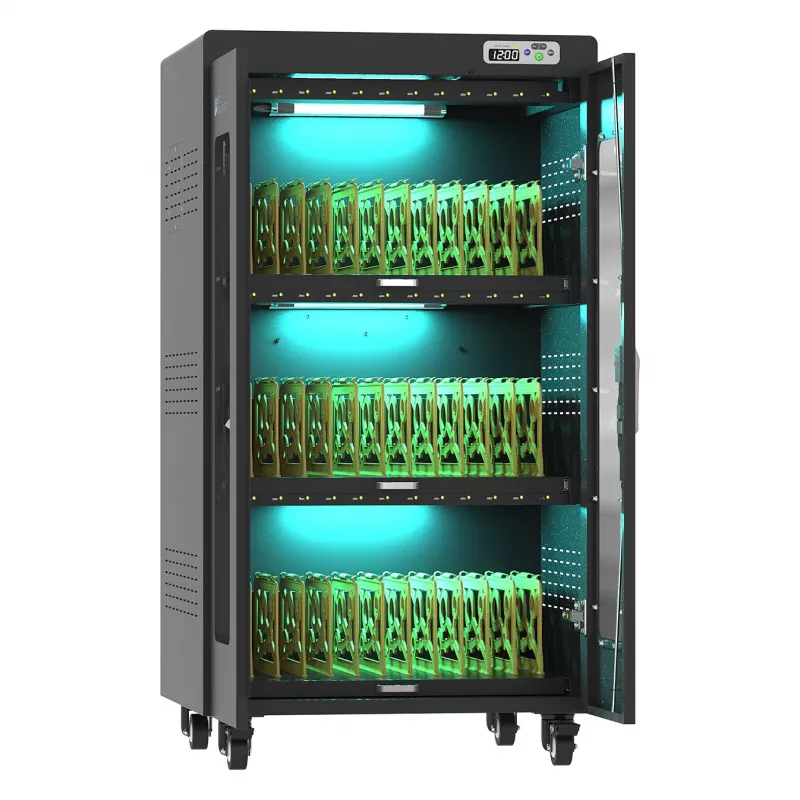 GoodConnections ANTARES PRO N36C Nešiojamųjų Kompiuterių Įkrovimo Vežimėlis iki 15,6 inch USB-C 65W PD3.0 UVC Dezinfekcija Juodas