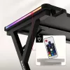 HUZARO Hero 2.3 RGB Gaming Desk - 1200x600mm, Black, Carbon Flex, RGB LED, Fixed Height