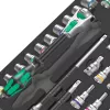 Wera 9722 C Zyklop 1/2 colio reples ir lizdų rinkinys, 31 dalis, putplasčio įdėklas dirbtuvės vežimėliui, juoda/pilka