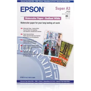 Epson WaterColor Paper Radiant White A3+ 190 g/m² 20 lakštų