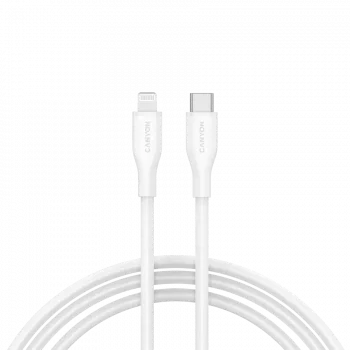 Canyon CLNM60SC10 USB-C to Lightning laidas 1m 60W MFi Silikono Baltas
