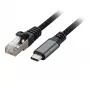 Synergy 21 USB 3.2 Type-C į RJ45 Gigabit Ethernet adapterio kabelis 2,0m juodas tekstilinis