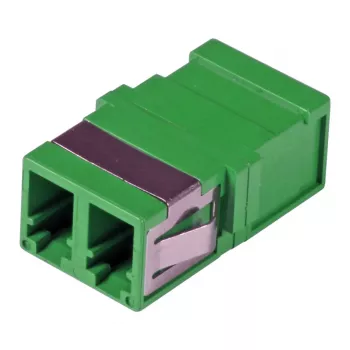 EFB-ELEKTRONIK LC Duplex OM5 šviesolaidinė jungtis, vientisa, be flanšo, limetinė žalia, keraminė įvorė