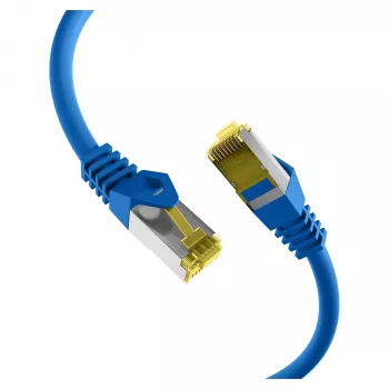 EFB RJ45 Patch Cable Cat.6A S/FTP LSZH Cat.7 Raw Cable Blue 0.15m