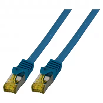 EFB RJ45 Patch Cable Cat.6A S/FTP LSZH Cat.7 Raw Cable Blue 0.15m