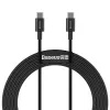 Baseus Superior USB-C į USB-C laidas 1m Juodas 100W Greitas Įkrovimas ir Duomenų Sinchronizavimas