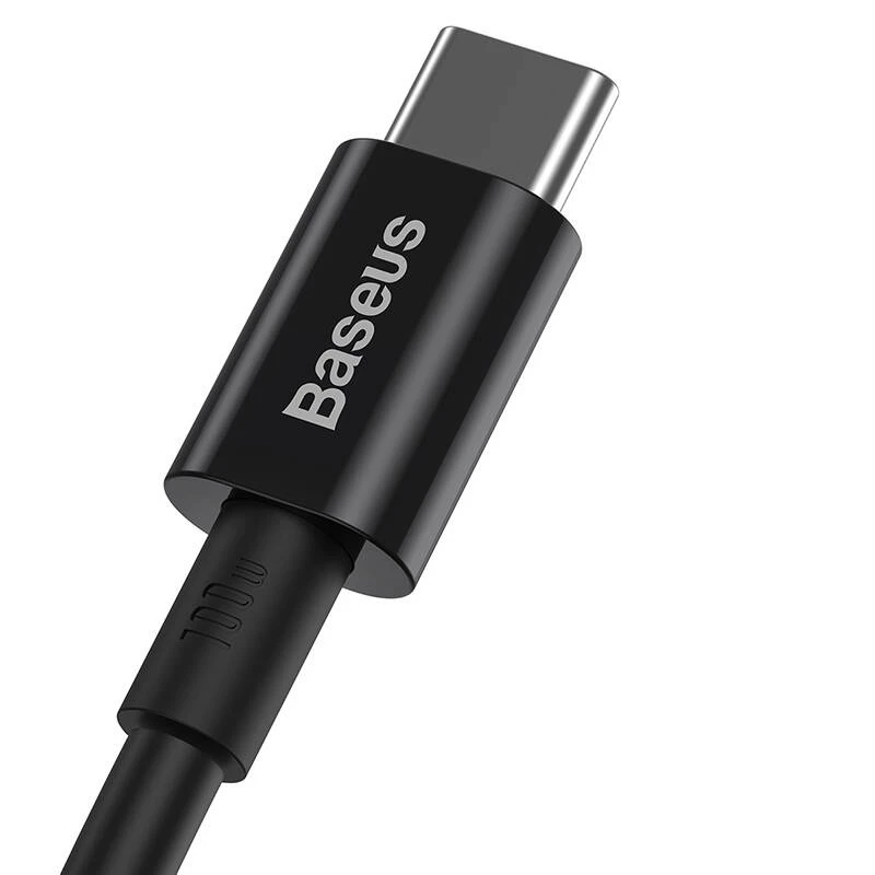 Baseus Superior USB-C į USB-C laidas 1m Juodas 100W Greitas Įkrovimas ir Duomenų Sinchronizavimas