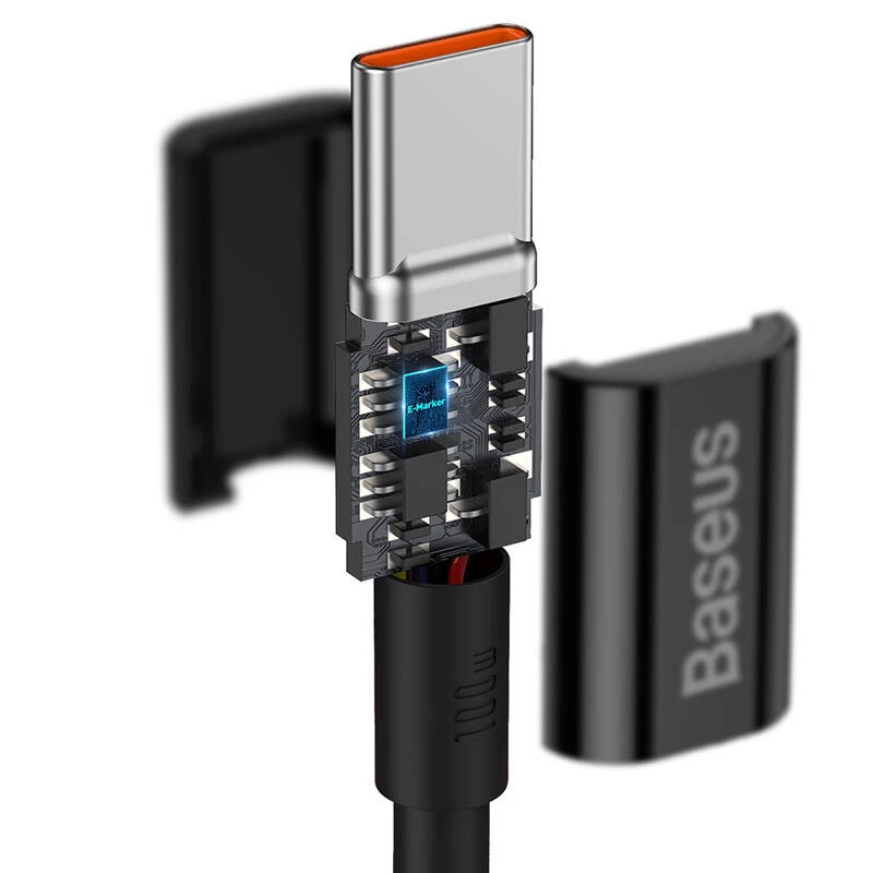 Baseus Superior USB-C į USB-C laidas 1m Juodas 100W Greitas Įkrovimas ir Duomenų Sinchronizavimas