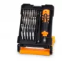Synergy 21 25-in-1 Precision Screwdriver Set su antgaliais, pincetu, atidarymo įrankiais, siurbimo taurele, SIM išstūmimo adata, prailginimo strypeliu, magnetiniais antgaliais, besisukančiu dangteliu, S2 legiruoto plieno antgaliais, aliuminio rankena, pla