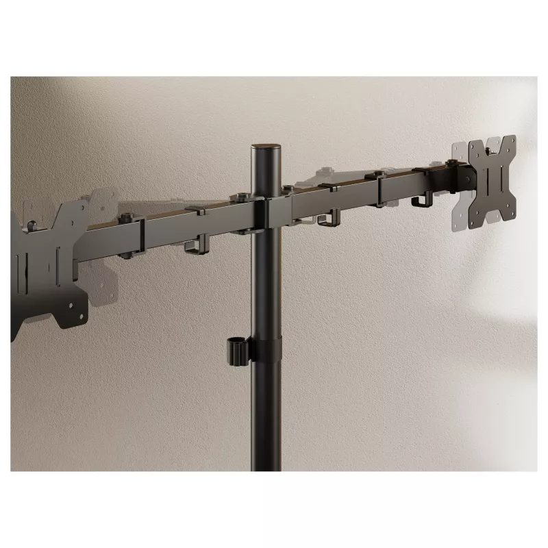 Equip Dvigubo monitoriaus laikiklis stalviršiui 17-32 inch 360° Šarnyrinis 10kg Juodas