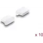 Delock Dust Cover for USB Type-C Female Port, 10 Pieces, Silicone, Transparent (87409)