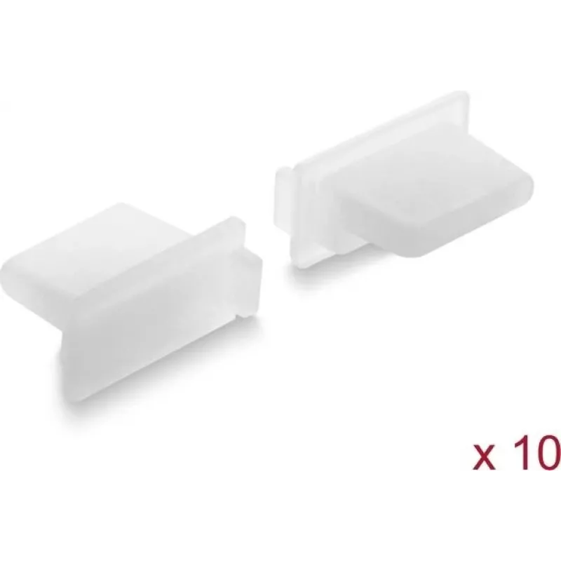 Delock dulkių dangtelis USB Type-A moteriškam lizdui, 10 vnt., silikonas, permatomas (87492)