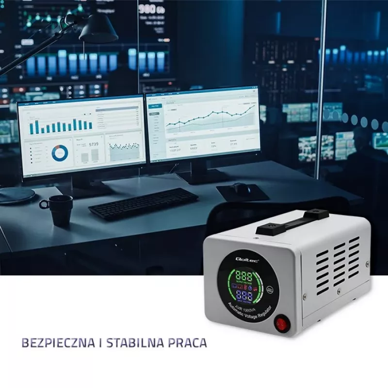 Qoltec 50723 Automatinis įtampos stabilizatorius AVR 1000VA