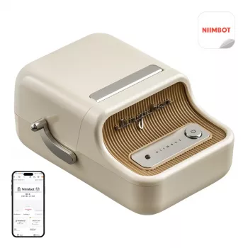 NIIMBOT B21 Pro nešiojamasis etikečių spausdintuvas (kreminės spalvos)