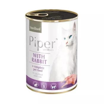 Dolina Noteci Piper Animals Sterilised su triušiu - šlapi kačių ėdalas 400g