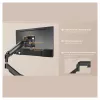 Equip Dvigubo Monitoriavo Stalo Laikiklis 17-32 inch Ekranams, 360° Sukimasis, Dujinė Spyruoklė, 9 kg Talpa, Juodas