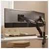 Equip Dvigubo Monitoriavo Stalo Laikiklis 17-32 inch Ekranams, 360° Sukimasis, Dujinė Spyruoklė, 9 kg Talpa, Juodas