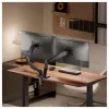 Equip Dvigubo Monitoriavo Stalo Laikiklis 17-32 inch Ekranams, 360° Sukimasis, Dujinė Spyruoklė, 9 kg Talpa, Juodas