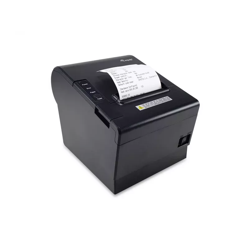 Equip 58/80mm terminis kvitų spausdintuvas su automatiniu pjovikliu, USB/Bluetooth/WiFi/jungtimi kasos stalčiui, juodas
