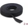 Delock lipnusis ir kilpinis diržas rulone Juodas L 2 m x P 13 mm (19030)