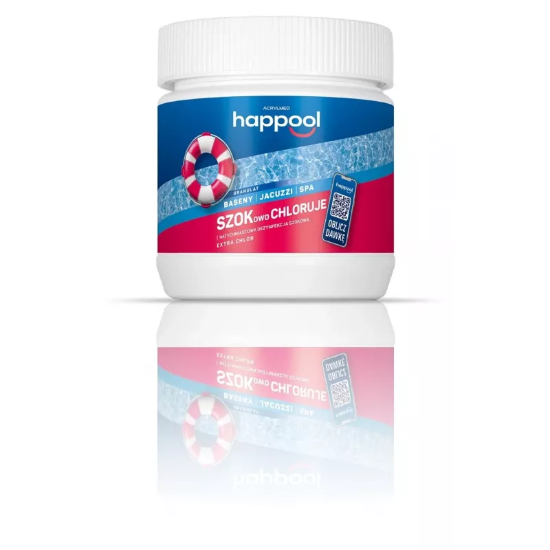 Acrylmed EXTRA CHLOR granulės nuo dumblių, grybelių ir bakterijų baseinuose, 0,4 kg