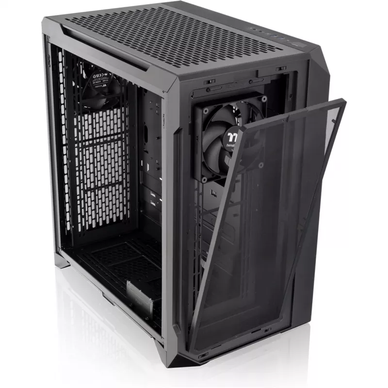 Thermaltake CTE C700 Air Mid Tower E-ATX korpusas su grūdinto stiklo šonine sienele, juodas