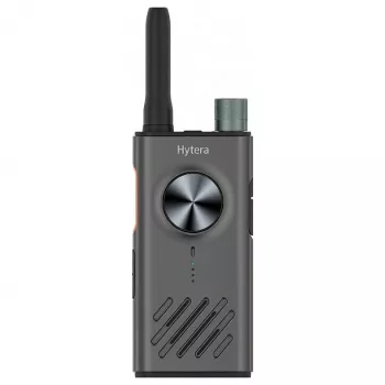 Hytera S1 HYT-S31 B1 PMR446 racija 0.5W UHF 446MHz, nuimama Li-Polymer 2200mAh baterija, dvigubas PTT mygtukas, diržo segtuvas, 3.5mm ausinių lizdas, 5.4cm antena - Pilka