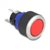 Delock 22 mm Panel Mount Push Button, Flat, Red LED, Solder Terminals, 1 NO, 230 V AC/DC