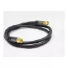 Good Connections SmartFLEX SAT antenos kabelis, IEC/Coax kampuotas kištukas į lizdą, paauksuotas, keturgubai ekranuotas, 120 dB, juodas, 1,5 m (GC-M2072)