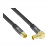 Good Connections SmartFLEX SAT antenos kabelis, IEC/Coax kampuotas kištukas į lizdą, paauksuotas, keturgubai ekranuotas, 120 dB, juodas, 1,5 m (GC-M2072)