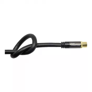 Good Connections SAT Antenos Laidas SmartFLEX, IEC/Coax Kištukas Kampus Į Lizdą, Auksuotas, Keturgubai Ekranuotas, 120 dB, Juodas, 2 m