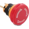 Delock Mushroom Head Push Button for Panel Mount 16 mm 2 x Solder Connection Plastic 32 mm Ø Black
