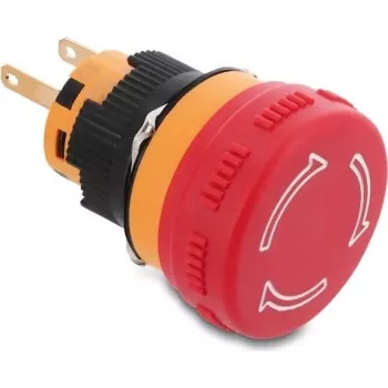 Delock Mushroom Head Push Button 16 mm 2 x Solder Connection Plastic 26 mm Ø (22120)