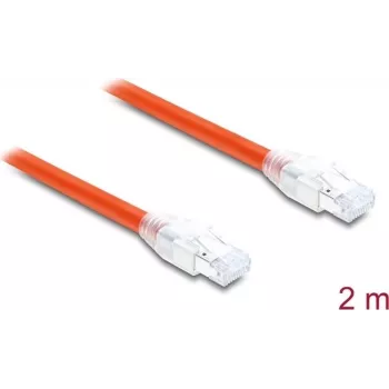 Delock RJ45 Network Cable Cat.8.1 S/FTP 2 m up to 40 Gbps Orange (81181)