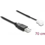 Delock Fan Cable USB 2.0 Type-A Male to 3-Pin (2 Pins Occupied) Fan Connector Male 70 cm (91229)