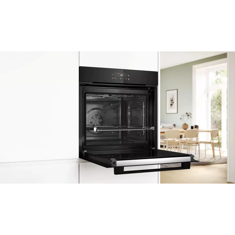 BOSCH HBG571EB4 Įmontuojama orkaitė, juoda, 71 L, pirolizinis apsivalymas, 7 kaitinimo būdai