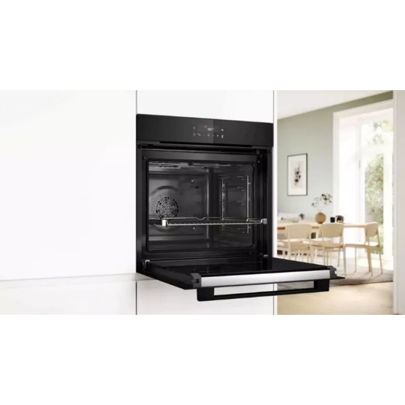BOSCH HBG571EB4 Įmontuojama orkaitė, juoda, 71 L, pirolizinis apsivalymas, 7 kaitinimo būdai