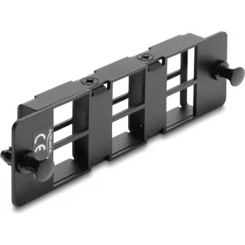 Delock Adapter Panel for Keystone Modules 6 Port Black 19 inch HD Patch Panel 67508