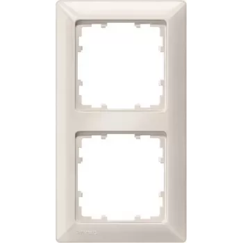 Siemens DELTA miro 2-jų grupių dengiamasis rėmelis Titanium White plastikinis 151x80 mm