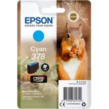 Epson 378 Cyan Original Ink Cartridge 4,1 ml Blister with RF/Acoustic Alarm Signal for Expression Photo XP-8500