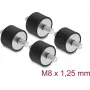 Delock Vibracijos slopintuvas M8 x 1,25 mm D 30 x A 20 mm su 2 išoriniais sriegiais, 4 vnt., juodas (60816)