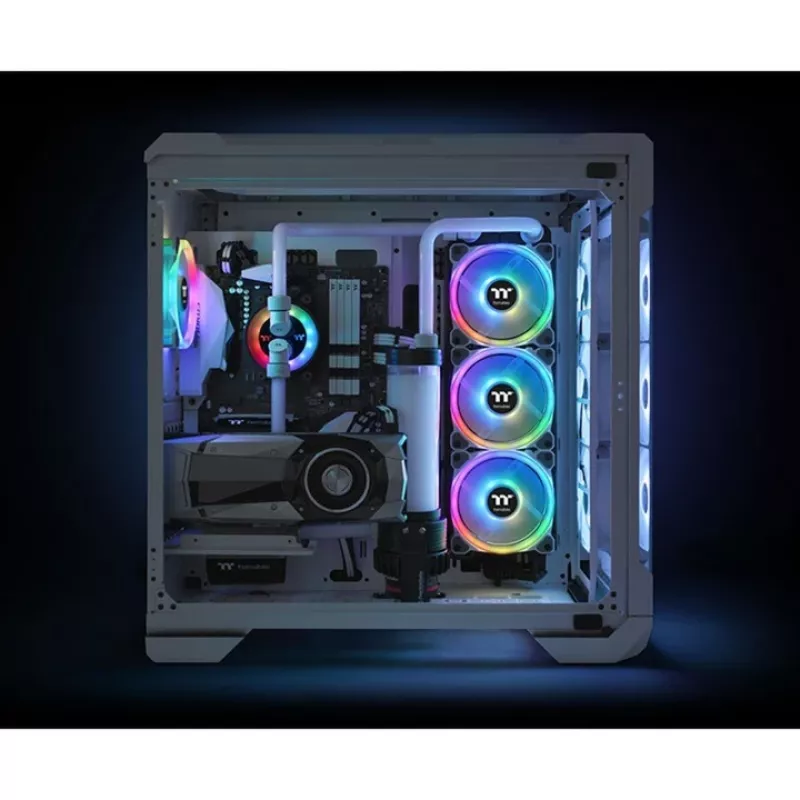 Thermaltake Riing Trio 12 RGB Radiator Fan White TT Premium Edition (3 komplektas su valdikliu)