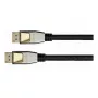 GoodConnections Python DisplayPort 2.0 laidas 0,5 m juodas, pilno metalo jungtys, 54 Gbit/s, UHBR 13.5, 4K 240Hz, 8K 60Hz