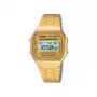 Casio A168WG-9WDF Vintažinis universalus skaitmeninis laikrodis su nerūdijančio plieno apyranke, auksinis